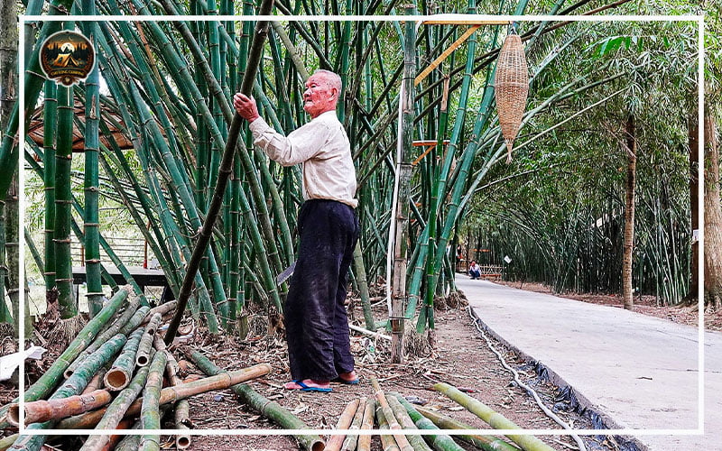 Ông Trần Văn Sang, chủ nhân vườn tre Tư Sang