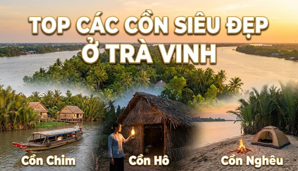 Các địa điểm cồn đẹp trà vinh